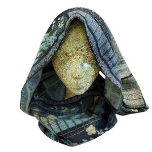 NWT Rapti 100% Cashmere Moss Green Paisley Floral Infinity Scarf